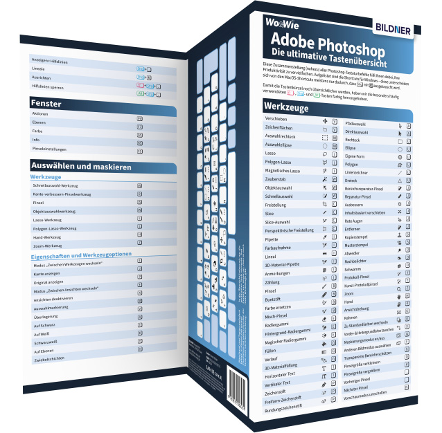 Photoshop – Die ultimative Tastenübersicht | BILDNER Verlag GmbH